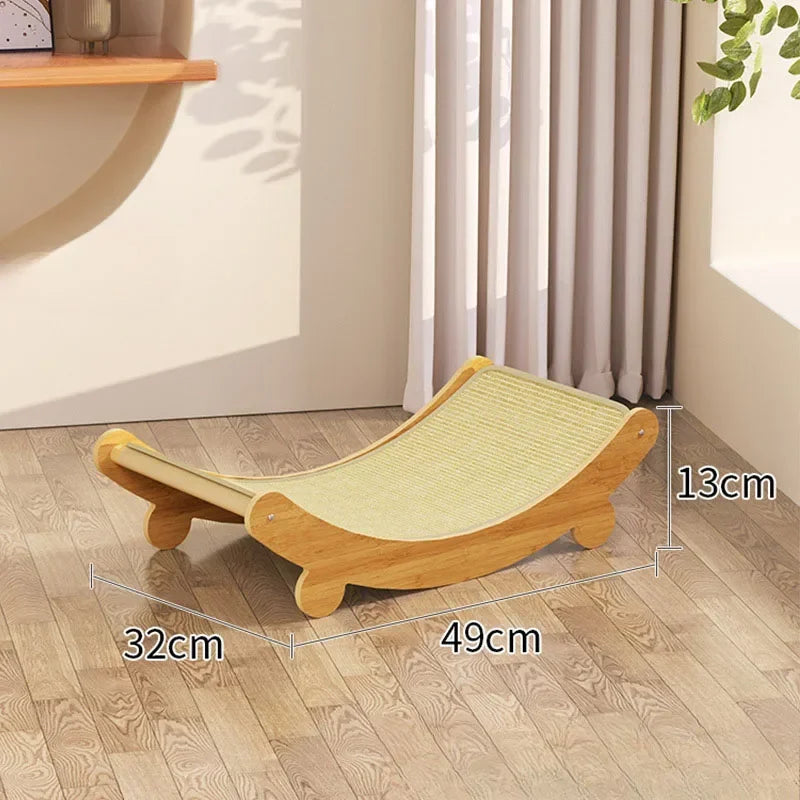 3-in-1 Cat Scratching Board Sisal Felt Combo Detachable Pad Pet Bed Durable Multi-Level Claw Training for Multi-Cat Households