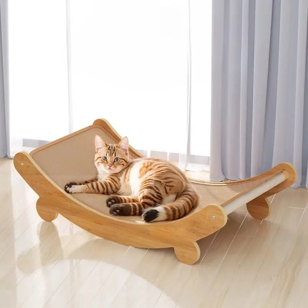 3-in-1 Cat Scratching Board Sisal Felt Combo Detachable Pad Pet Bed Durable Multi-Level Claw Training for Multi-Cat Households
