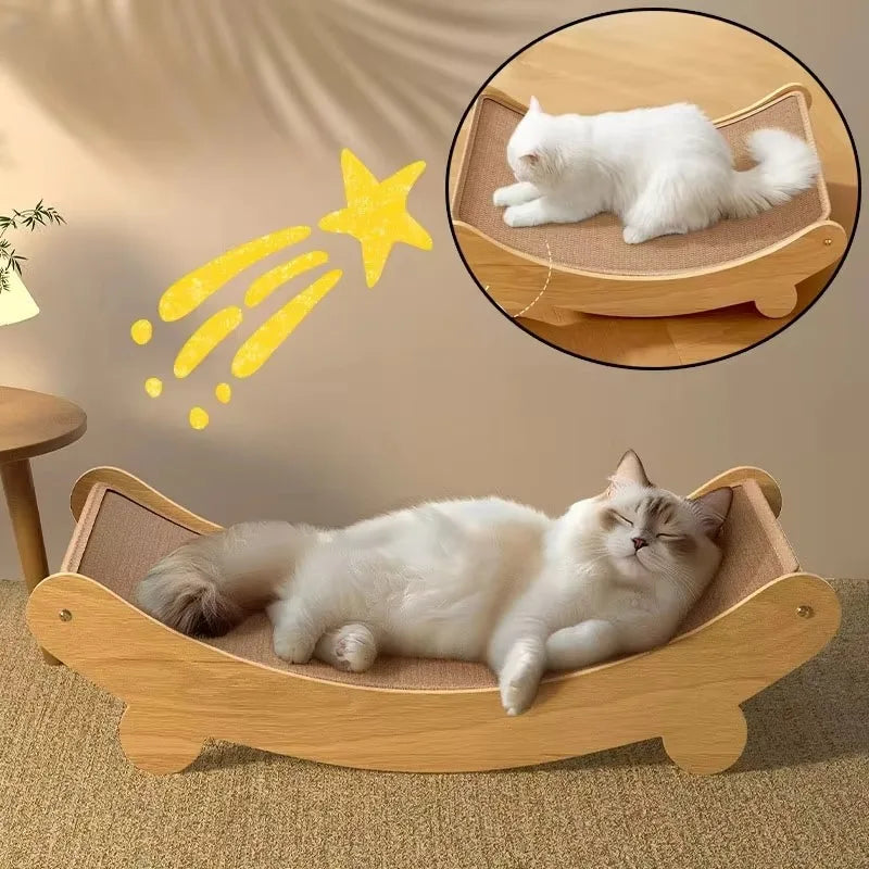 3-in-1 Cat Scratching Board Sisal Felt Combo Detachable Pad Pet Bed Durable Multi-Level Claw Training for Multi-Cat Households