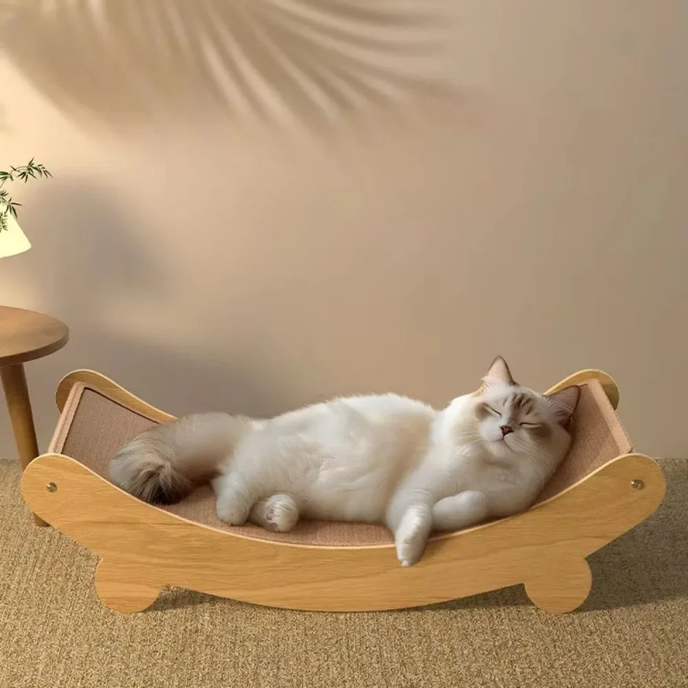 3-in-1 Cat Scratching Board Sisal Felt Combo Detachable Pad Pet Bed Durable Multi-Level Claw Training for Multi-Cat Households