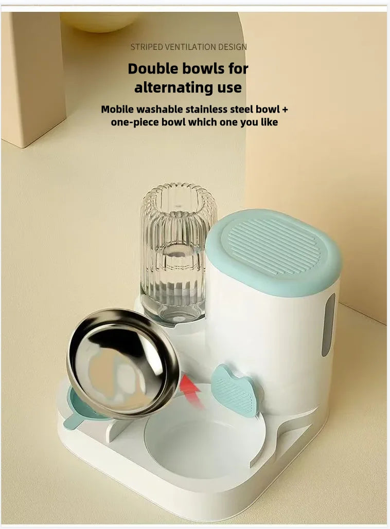 Cat bowl automatic feeder for cats, pets, water dispensers, integrated cat bowl, cat food basin, dogs, eating, drinking wa