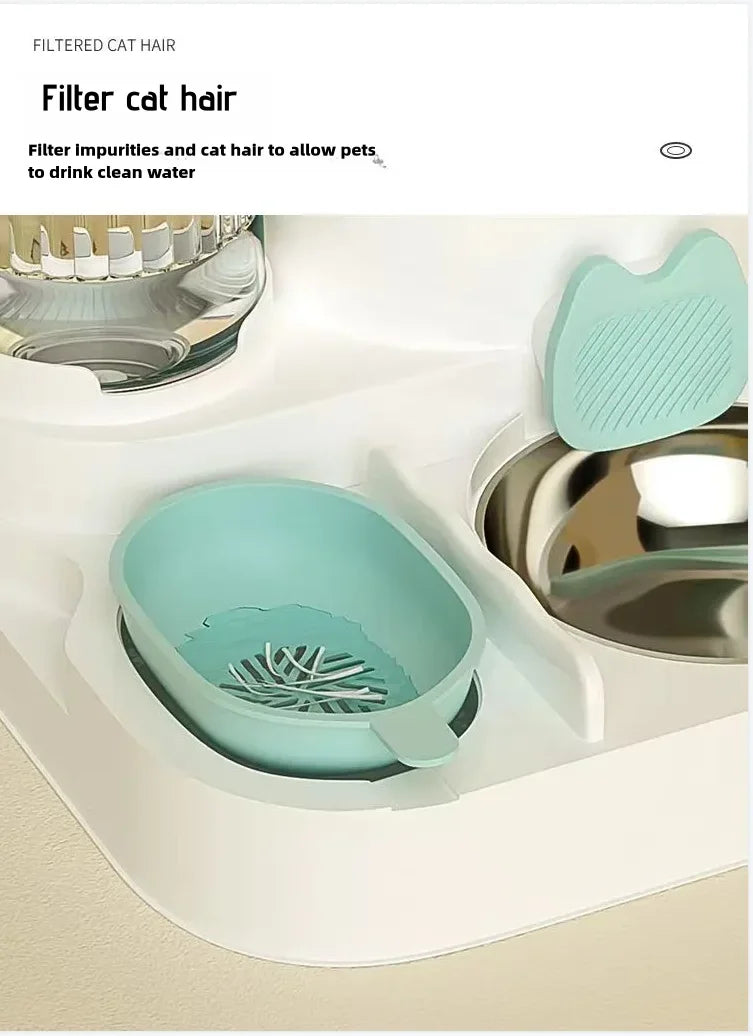 Cat bowl automatic feeder for cats, pets, water dispensers, integrated cat bowl, cat food basin, dogs, eating, drinking wa