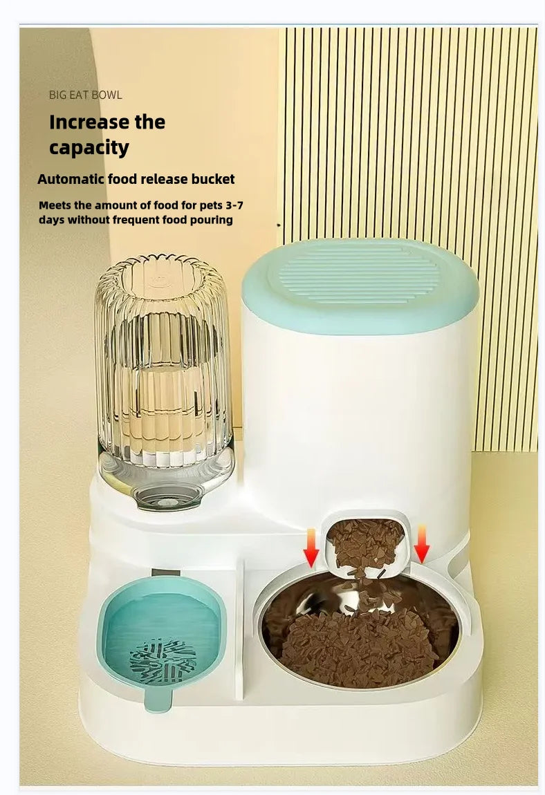 Cat bowl automatic feeder for cats, pets, water dispensers, integrated cat bowl, cat food basin, dogs, eating, drinking wa