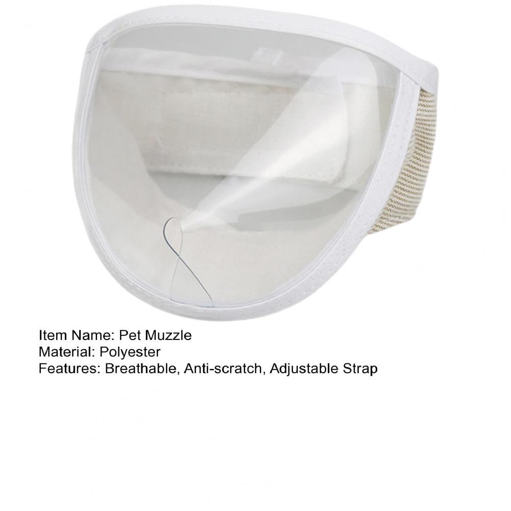 Pet Muzzle Anti-bite Adjustable Breathable Anti-scratch Small Pet Transparent Grooming Muzzle Cat Supplies