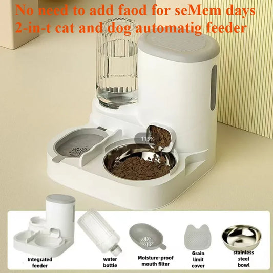 Cat bowl automatic feeder for cats, pets, water dispensers, integrated cat bowl, cat food basin, dogs, eating, drinking wa